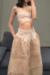 Marc Le Bihan Silk Skirt Six-layer Tulle 25930 Series French Hand-dyed MLB-25930-SKIN Skin Color